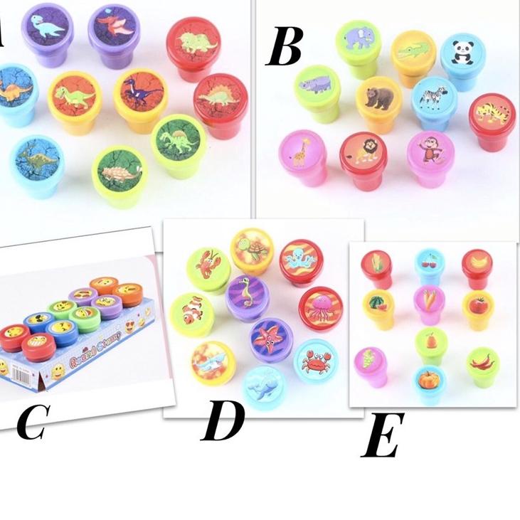 

[KODE DWAQ7] stempel stamp cap anak dino, wild animals, smile, vegie, sea animal, princess, hellokitty