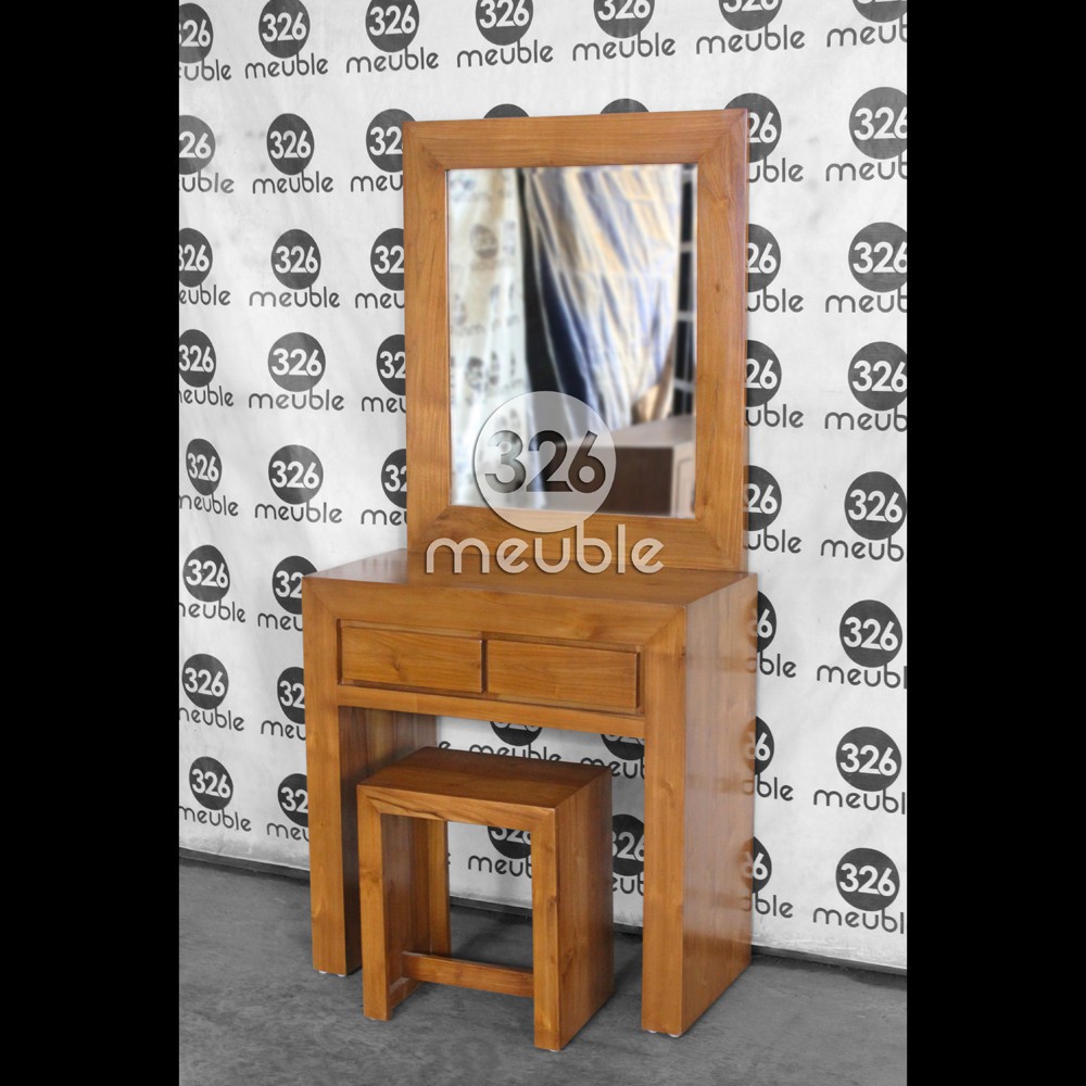 Meja Rias Minimalis Jati - Meja Kaca Minimalis - Tolet Minimalis