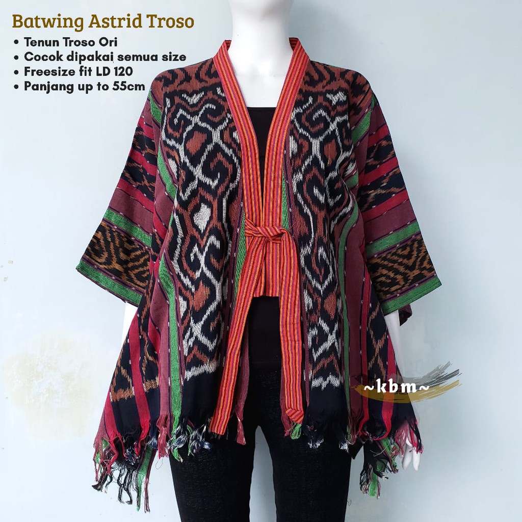 Batwing astrid top ori tenun troso