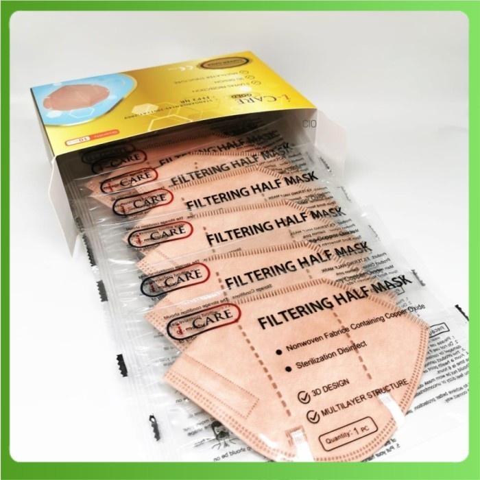 MASKER ANTI VIRUS KN95 3D COPPER FILTER TEMBAGA ANHUI HEALTH 1 PCS