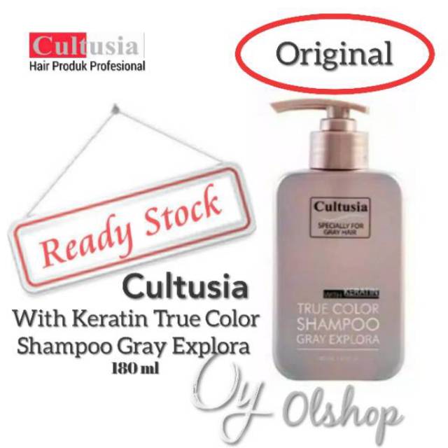 Cultusia With Keratin True Color Shampoo Gray Explora isi 180 ml