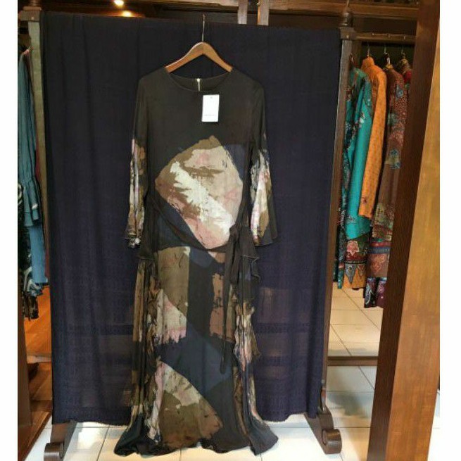 Corina Dress Rayon by Dian Pelangi TERBARU Busana Pesta Muslim Batik Tie Dye Wanita Cantik Casual