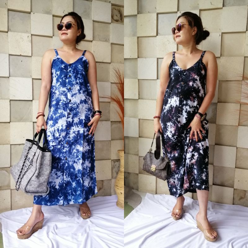 Dress Tamara Panjang Bali Tie Dye/ Dress Busui / Dress Bali / Dress Rayon / Dress Tie Dye