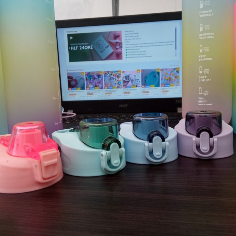 Tutup Botol 1 Liter Viral Gradasi Silikon Part Terpisah