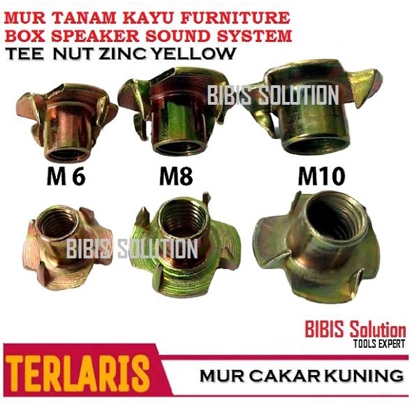 Mur Tanam Baut Cakar Mur Tee Nut Baut T Nut Baut Tanam Kayu Furniture Box Speaker 4 prong