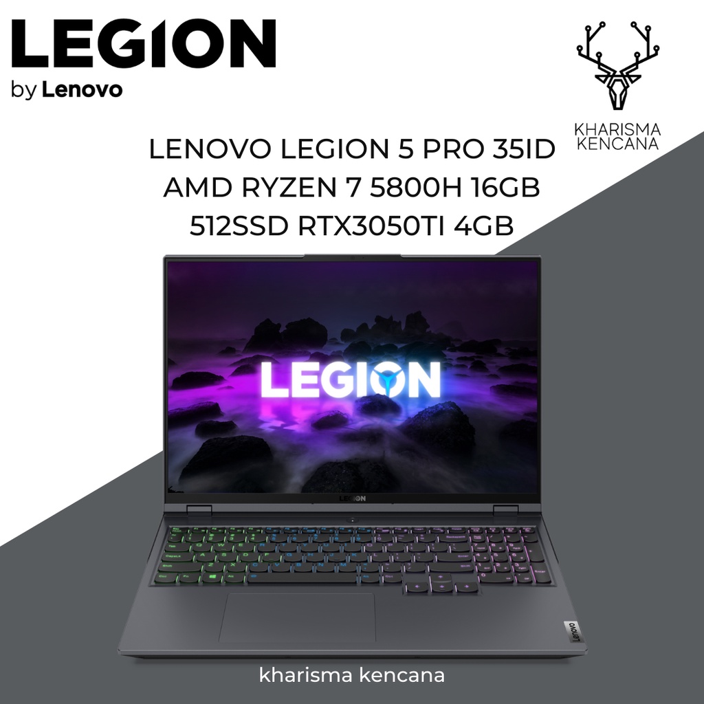 LENOVO LEGION 5 Pro 35ID AMD Ryzen 7 5800H 16GB 512SSD RTX3050Ti 4GB