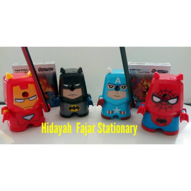 

Serutan pensil - serutan putar superhero