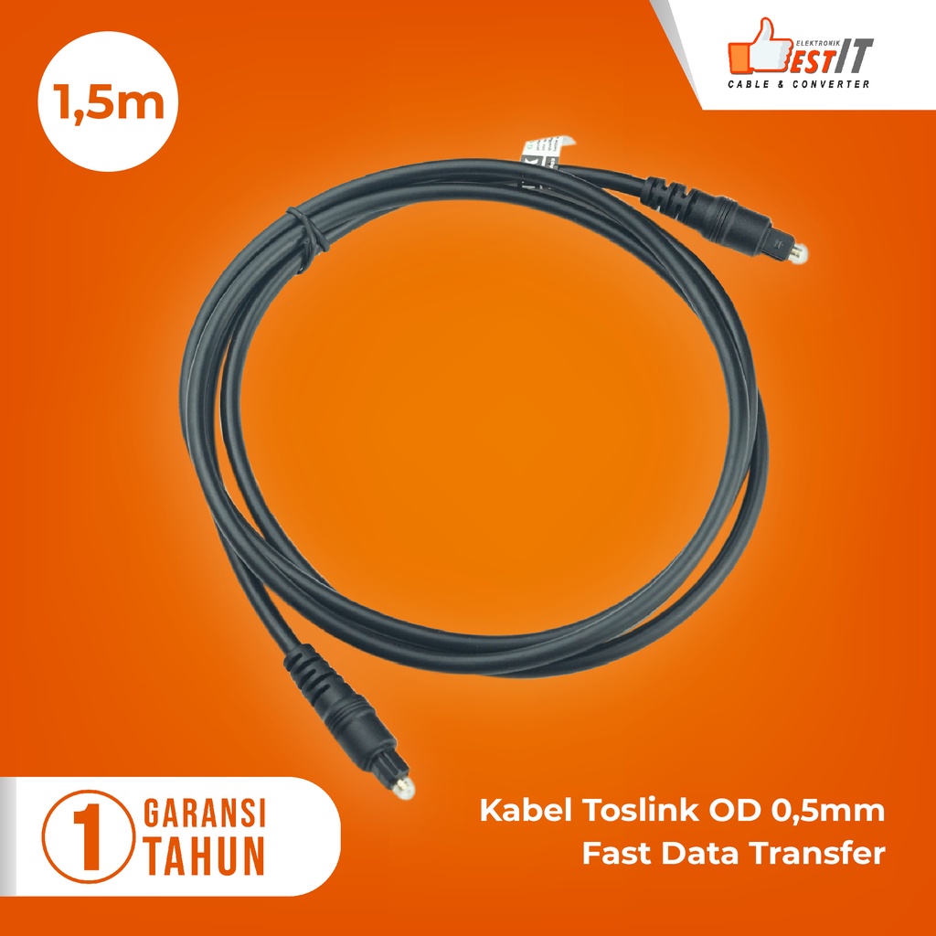 Kabel Toslink Digital Audio Optik NYK Link Cable Optical 1.5M 3M