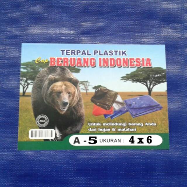 Terpal Plastik A5 Ukuran 4x6 M.