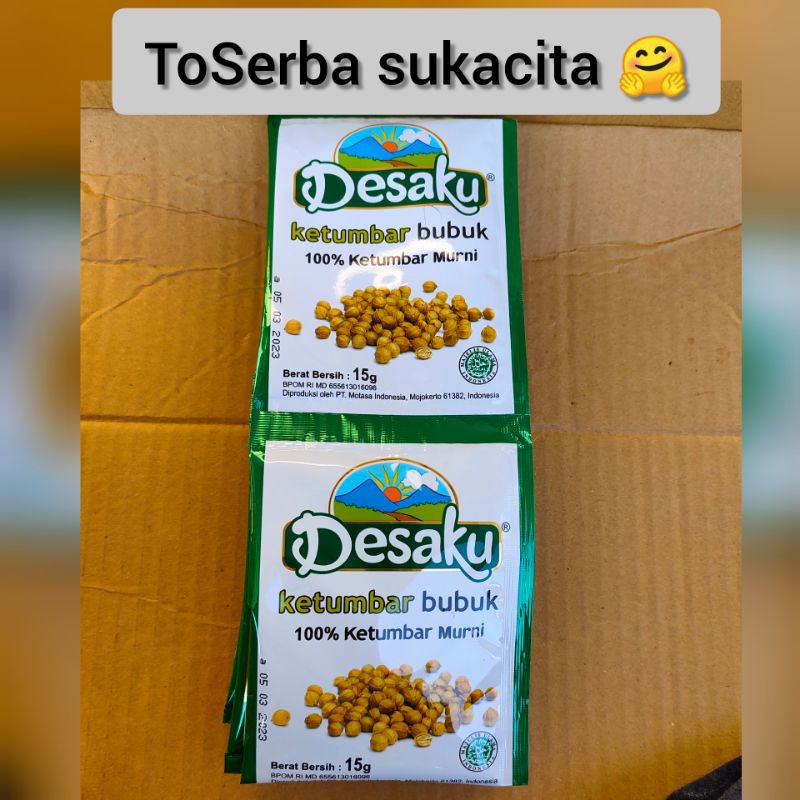 

Ketumbar bubuk Desaku .. 1 renceng isi 10 sachet..