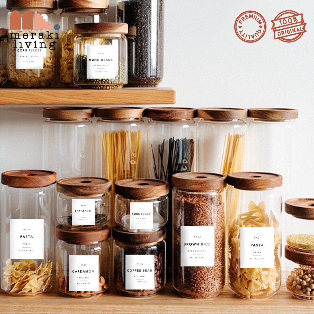 

Pantry Label Stiker Dapur Stiker Toples Aesthetic
