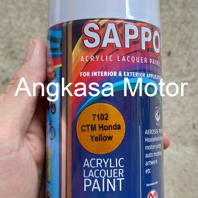 Jual Cat Semprot Ctm Honda Yellow 7102 Kuning Sapporo Spray Pylox Pilox 300 Ml Shopee Indonesia 9102