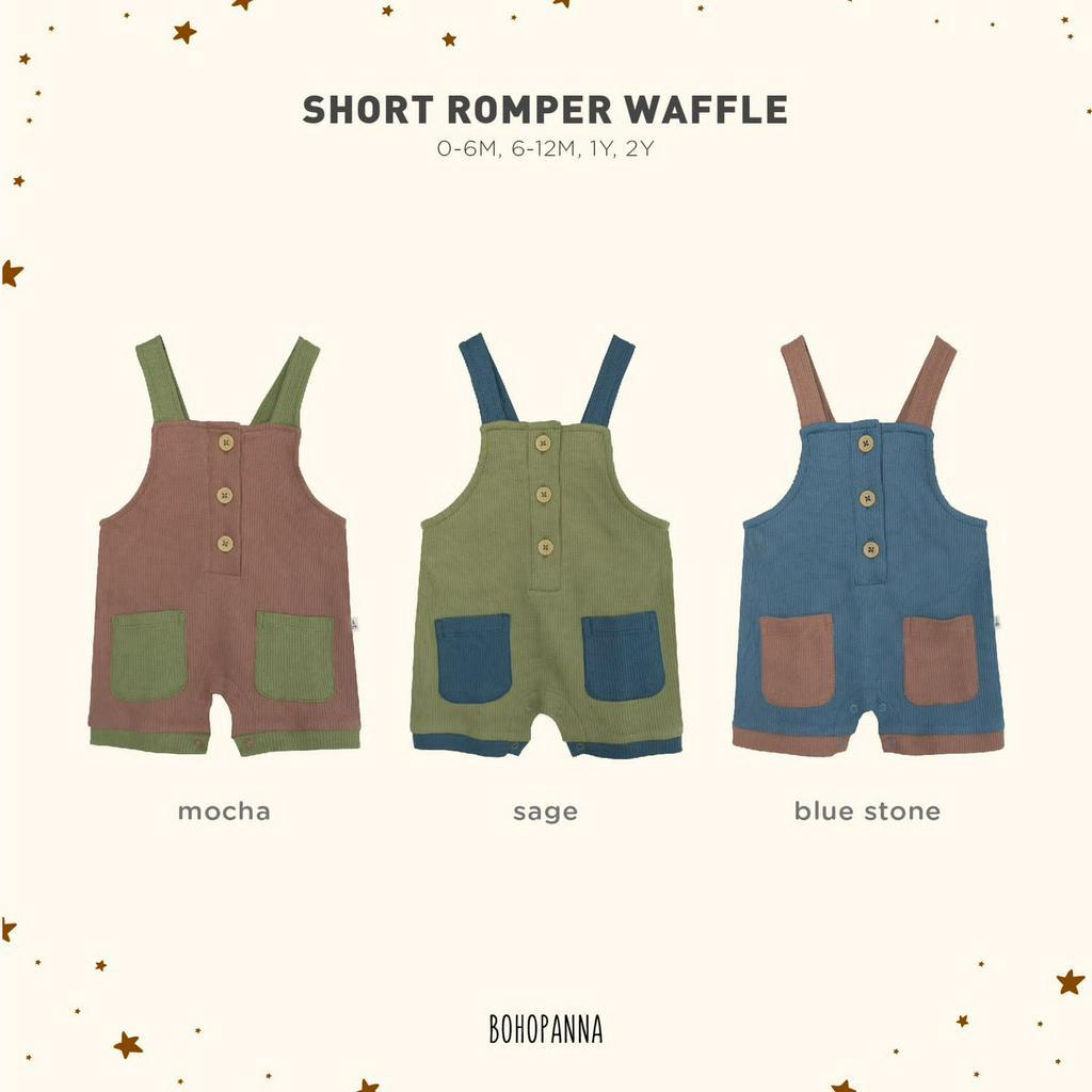 BOHOPANNA | BOHO | BOHO PANNA SHORT ROMPER WAFFLE | JUMPER SUIT