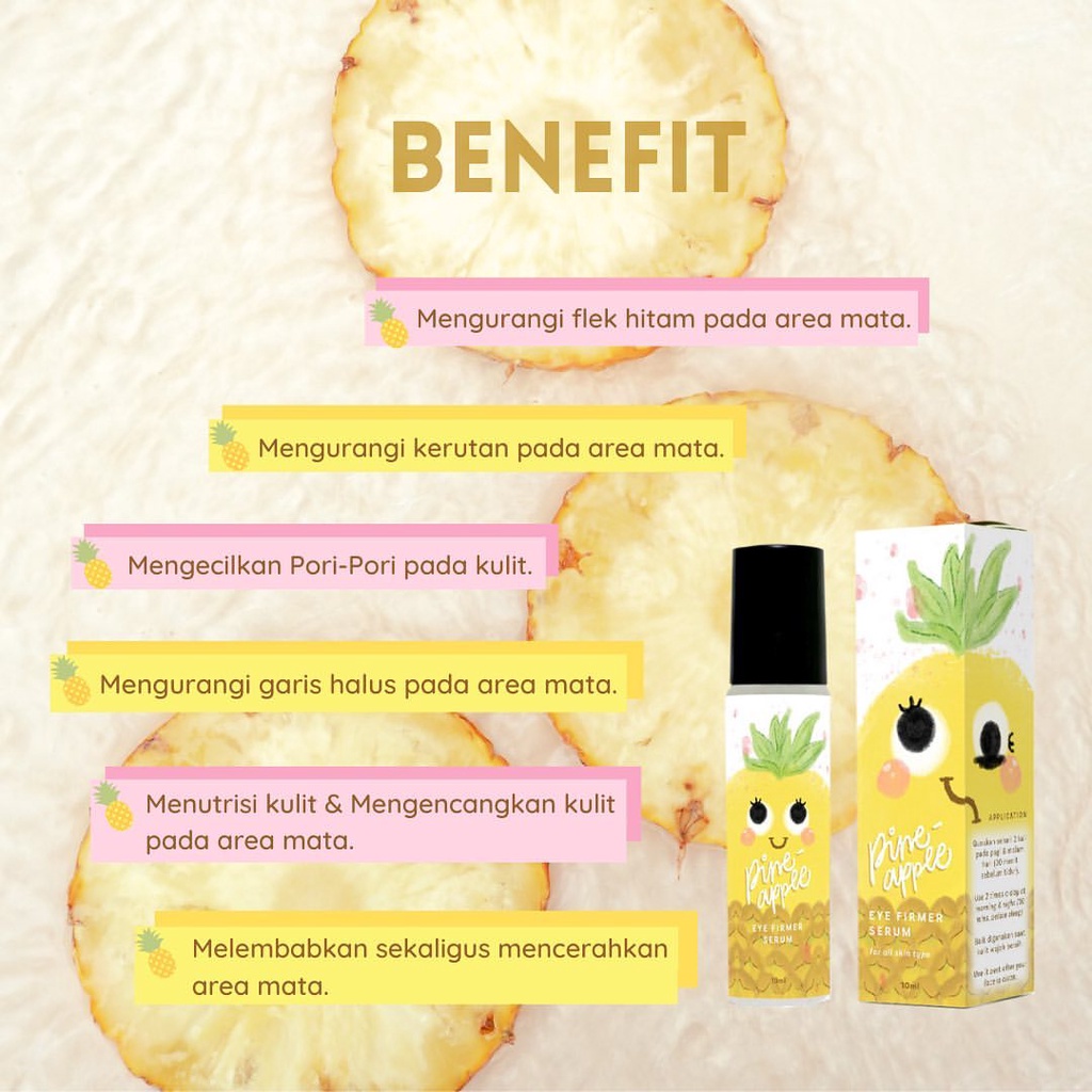 HOLLASIAN PINEAPPLE EYE FIRMER SERUM EYE SERUM PENGHILANG MATA PANDA DAN KANTUNG MATA