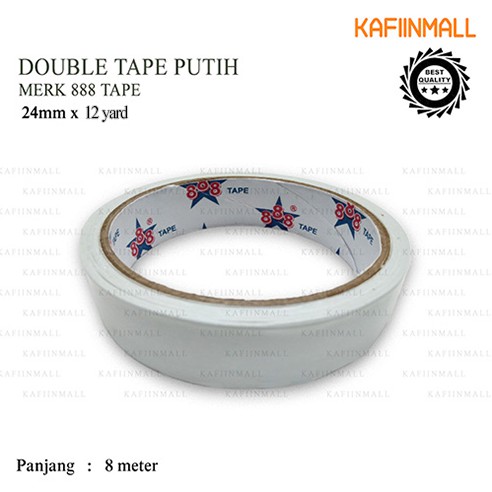 FULL Double Tape 24mm*12Y 12mm*12Y Tisue 888 tape Isolasi double tape