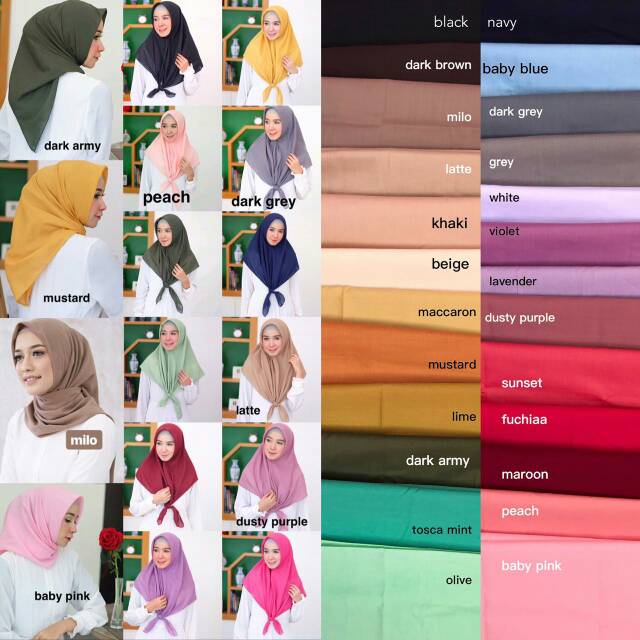 SEGI EMPAT BASIC KATUN ERO // HIJAB SEGIEMPAT KATUN // SQUARE HIJAB KATUN ERO