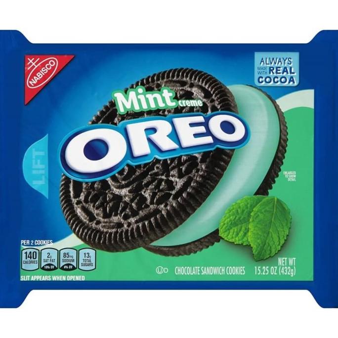 

Oreo Mint Creme - Snack Impor Oreo Rasa Mint