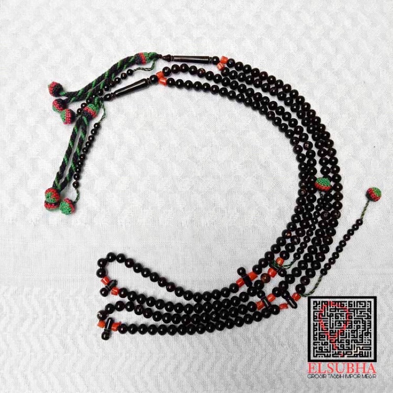 Tasbih Yuser Laut Merah Original Mesir Bulat 7,5mm mix Marjan Tunisia 8butir