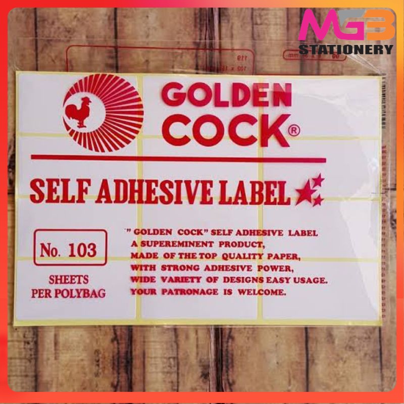 

LABEL UNDANGAN GOLDEN COCK NO 103