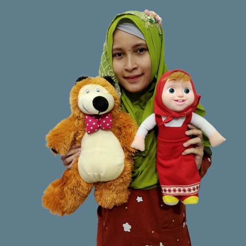 Boneka Marsha &amp; bear sepasang