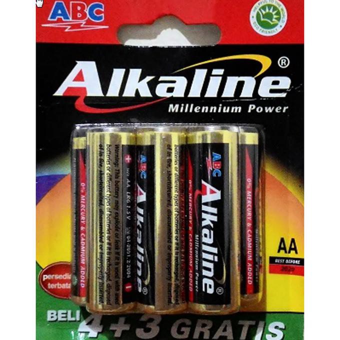 Baterai ABC Alkaline AA / A2 isi 7 Baterai Sedang