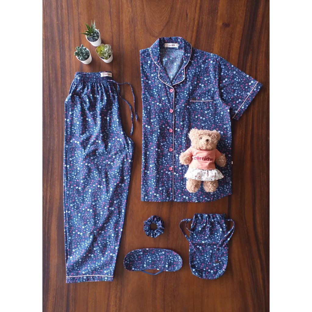 Corniche Daisy Pyjamas Navy