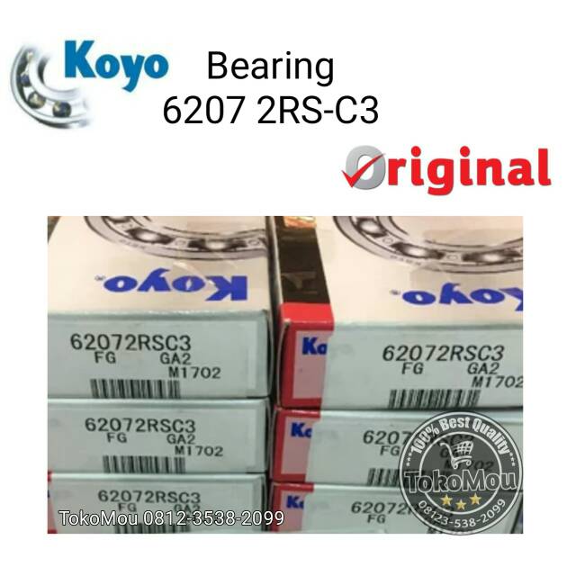 bearing 6207 2RS laher 6207 bering 6207 tutup karet klaker koyo 6207 laker ori japan original