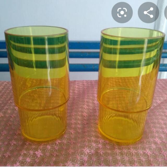 Sunrise tumbler. Gelas tupperware. (1 set)