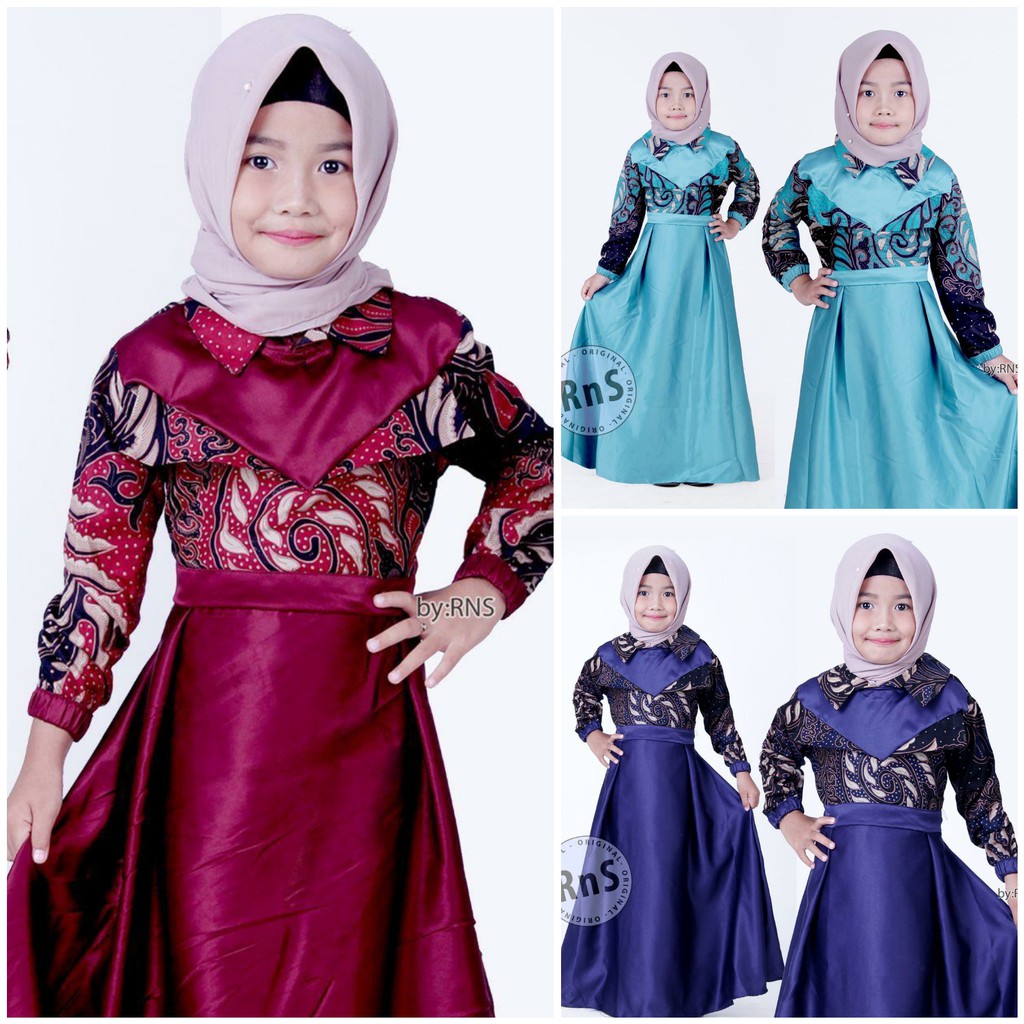 Baju Gamis Batik Anak Perempuan Umur 3 12 Tahun Kekinian Baju Batik Pesta Kondangan Anak Terbaru Shopee Indonesia