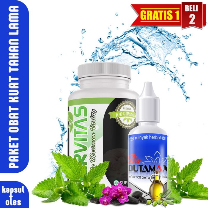 Obat Herbal Kuat Tahan Lama Pria - Paket Hervitas Bio Dutamax Permanen