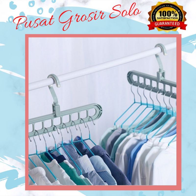 Magic Hanger Gantungan Baju Multifungsi Ajaib 9 in 1 – AC 128 - Organizer Rak stand folding hanger a