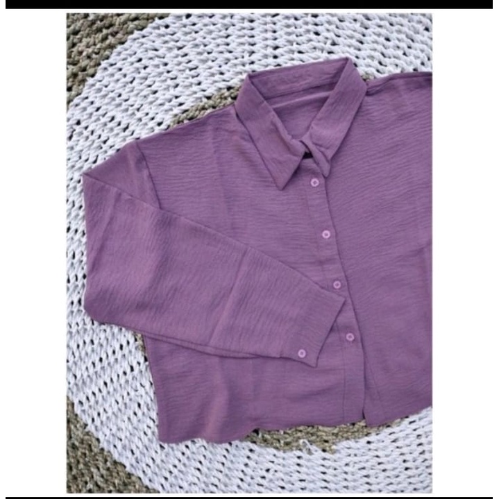 BLOUSE HANIN  CROP CRINKLE / KEMEJA HANIN CRINKLE/ KEMEJA CROP