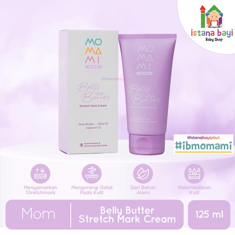 Momami Belly Butter Strecth Mark Cream 125ml - krim strecth mark Ibu hamil