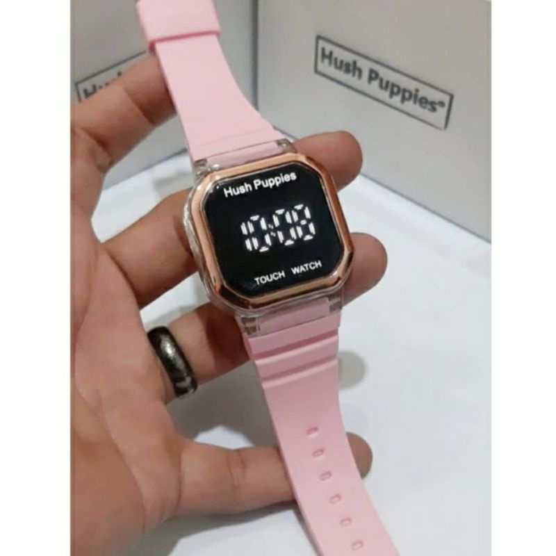 Bisa Cod ✓ Jam Tangan Wanita Jam Tangan Digital Touchscreen Jam Tangan Hushpuppies Rubber