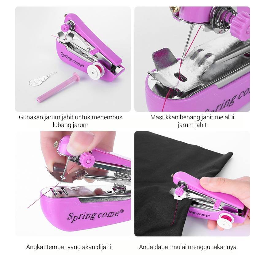 JT - Mesin Jahit Portable Mini Mesin Jahit Tangan Spring Come Mini Sewing Kit Stapless