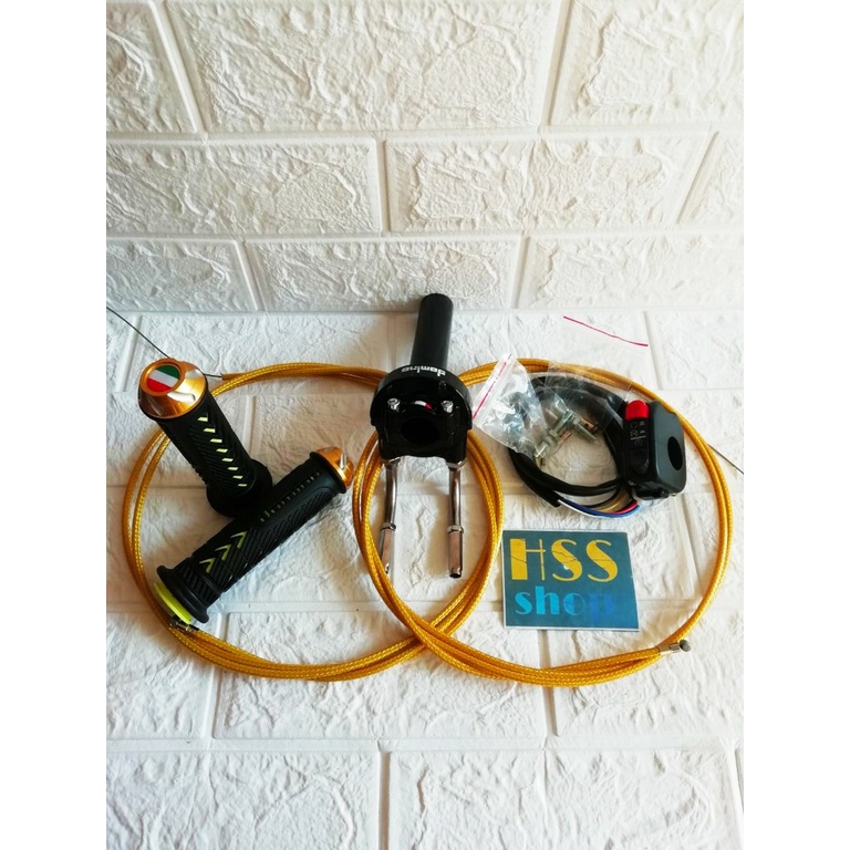 Gas Spontan 2 Kabel + Handgrip + Saklar Kanan + Kabel Gas = Sonic 150 R, Gsx 150 R, Nmax 155, Pcx 15