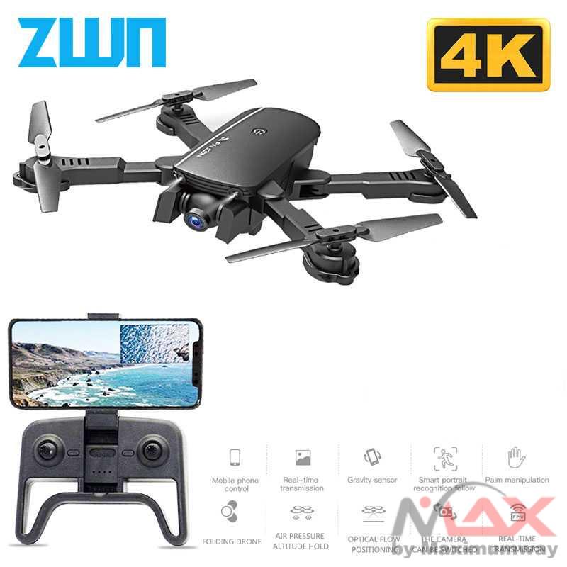 ZWN Falcon Quadcopter Drone R8 WiFi FPV Dual Camera 1080p - 1808 Warna Hitam