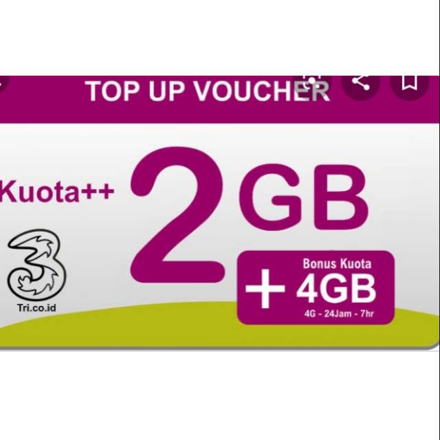 Voucher tri 2 Gb (2+4)