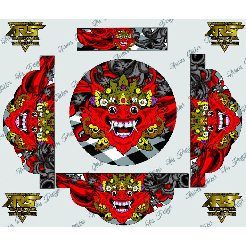 Sticker kandang burung Lovebird - Decal tebok Lovebird custom