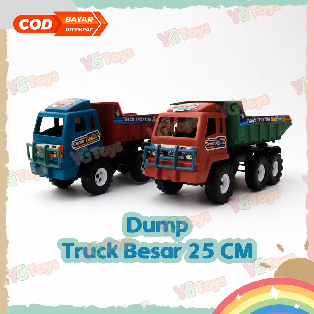 YGtoys Mainan Mobil Mobilan Truk Pasir Besar Dump Truck Konstruksi Dorong Anak Laki Laki Dengan Sekop Edukasi