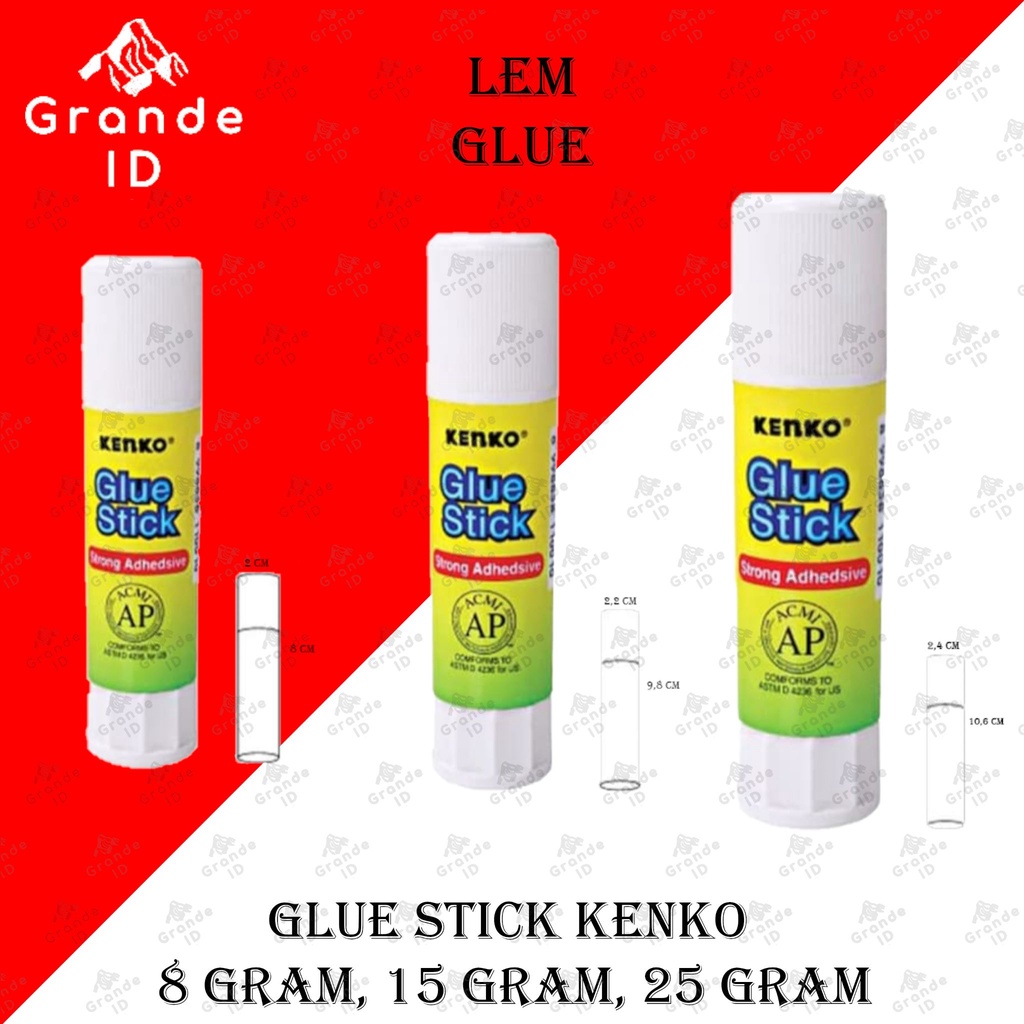 

LEM GLUE STICK KENKO 25 GRAM LEM STIK LEM KERTAS PEREKAT SERBAGUNA