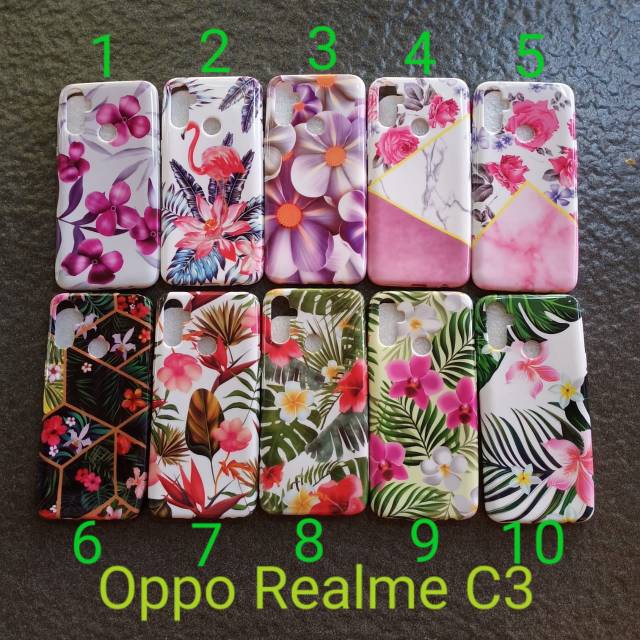 Case gambar Realme C3 motif cewek bunga soft softcase softshell silikon cover casing kesing housing