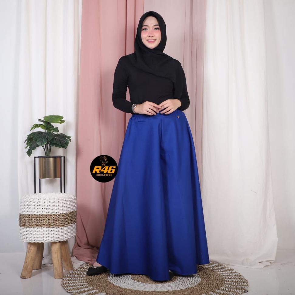 [KODE 6846] muslimah fashion model Celana kulot payung lebar katun Celana panjang palazo wanita Rok