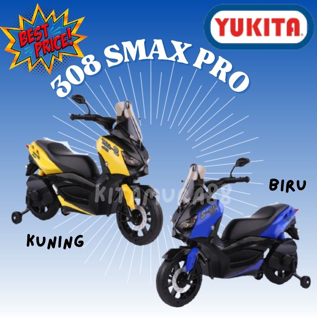 Mainan Anak - Motor Motoran Aki TERMURAH YUKITA 308 S-MAX PRO