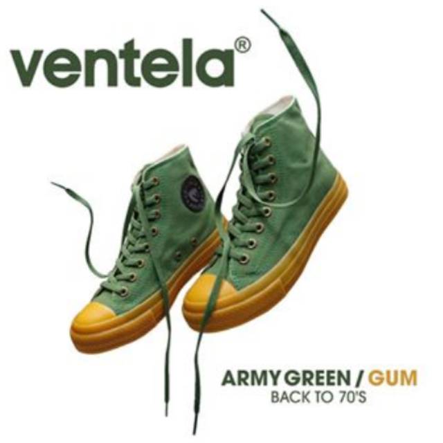 VENTELA BTS 70 S HIGH ARMY GUM SEPATU SNEAKER LOKAL VENTELA BTS 70 S HIGH ARMY GUM SEPATU SNEAKER LOKAL