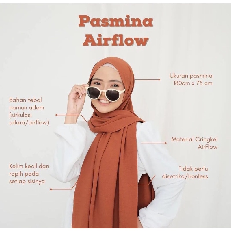 Hijab Pashmina Crinkle Air Flow Premium