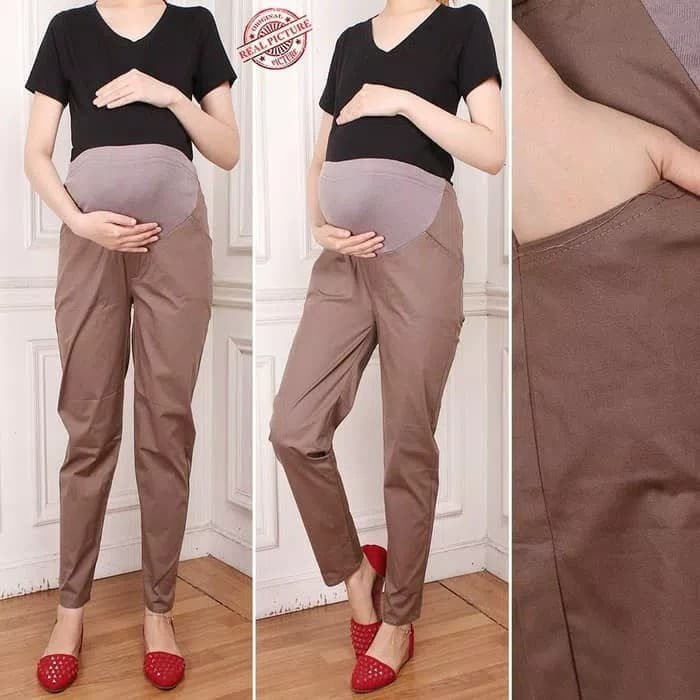 Celana Hamil Kerja (Kombinasi Kaos Melar) - Celana Kerja Ibu Hamil - Maternity Pant