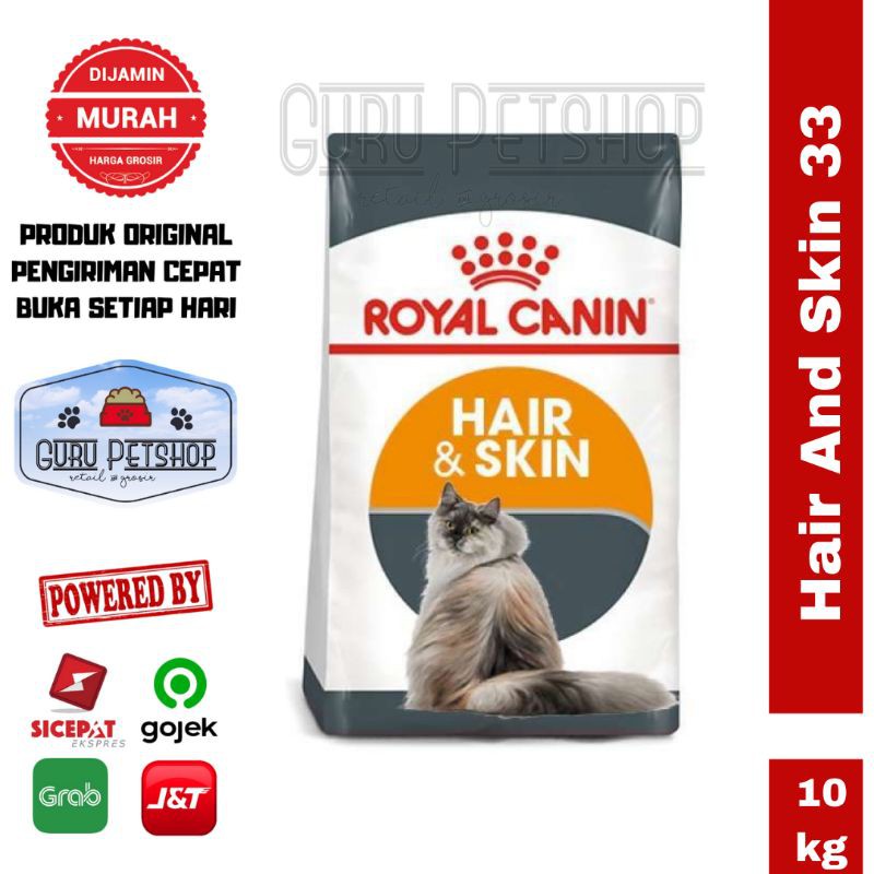 Royal Canin Hair &amp; Skin 10kg Freshpack - Makanan Kucing untuk Bulu &amp; Kulit - Dry Cat Food Adult