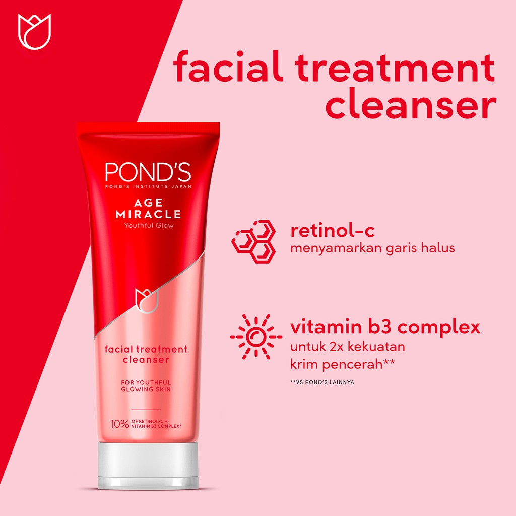 [EXCLUSIVE] POND'S AGE MIRACLE DAY CREAM 50G + PONDS AGE MIRACLE NIGHT CREAM 50G + FOAM 100G