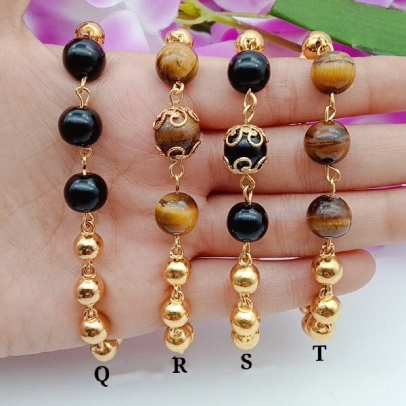 gelang wanita lapis emas permata giok terbaru star+